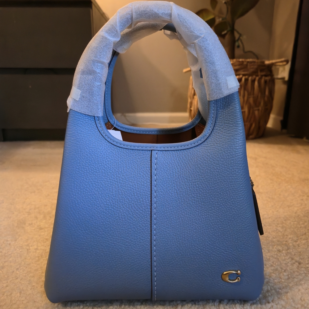 Coach Lana 23 Pebble Leather Hand Bag in Blue Bell